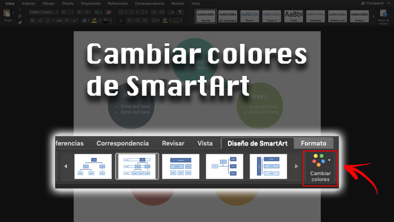 Cambiar colores de SmartArt
