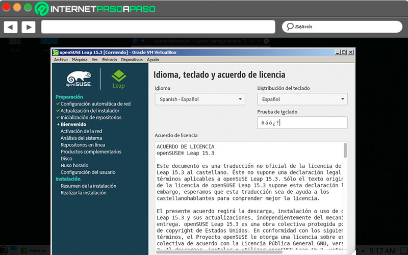 Cambiar idioma al instalar OpenSUSE