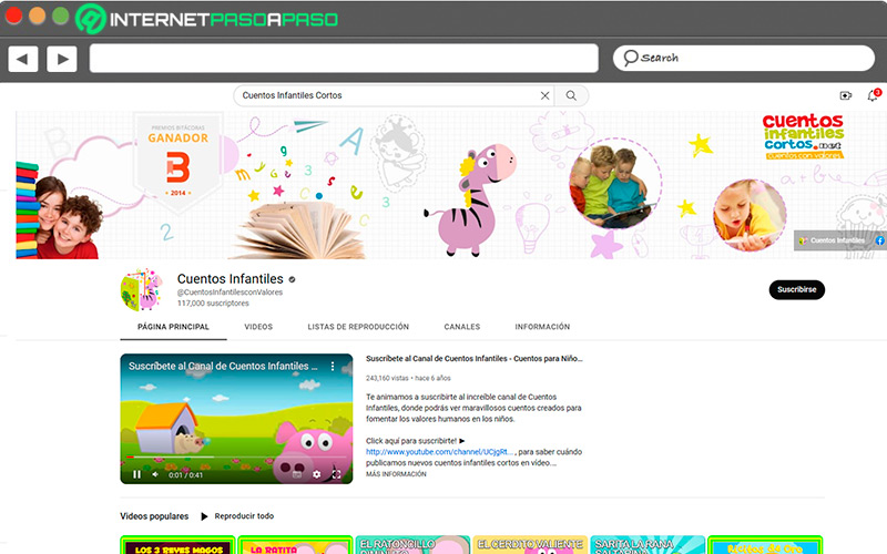 Canal YouTube de Cuentos Infantiles Cortos