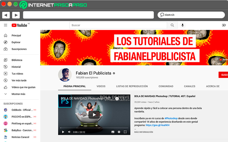 Canal de YouTube de Fabian El Publicista