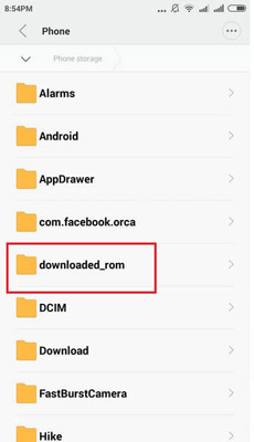Carpeta downloaded_rom Xiaomi