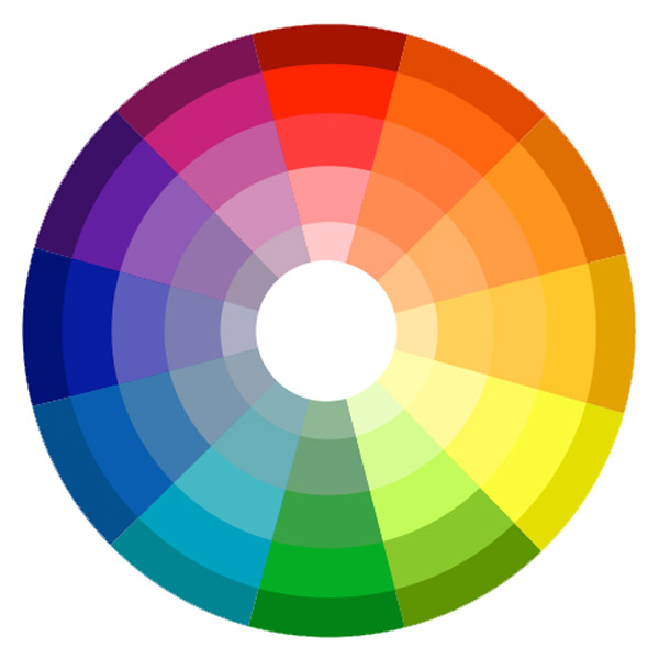 Circulo cromático de colores