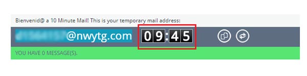 Como abrir email temporal desechable 10 Minute mail