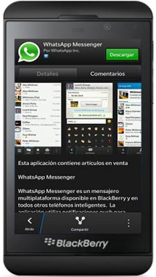 Como actualizar Whatsapp en BlackBerry