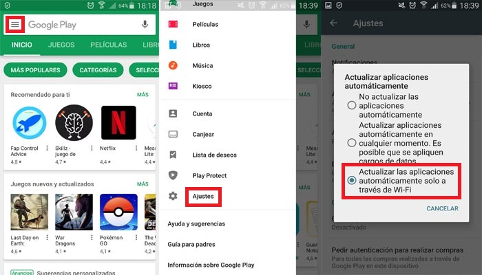 How to update my applications automatically android smartphone