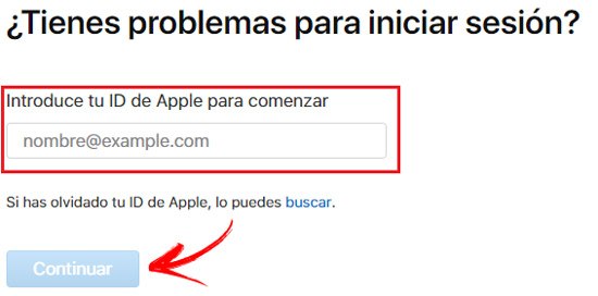 Problemas al iniciar sesion email iCloud