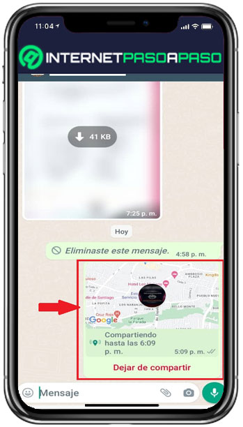 Compartir tu ubicación en tiempo real desde Whatsapp