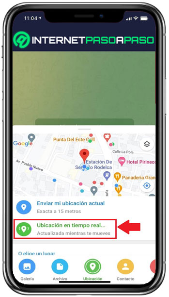 Compartir ubicación en tiempo real desde Telegram