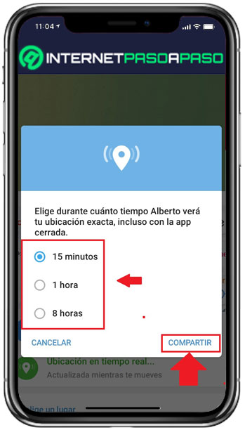 Compartir ubicación en tiempo real desde Telegram