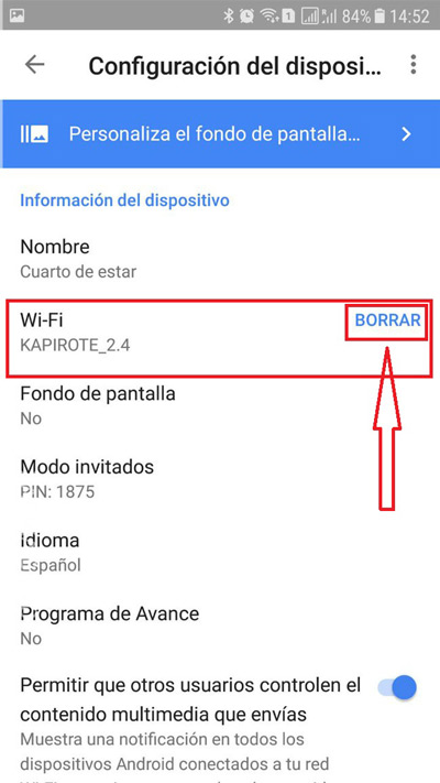 Conectar o cambiar la red Wi-Fi