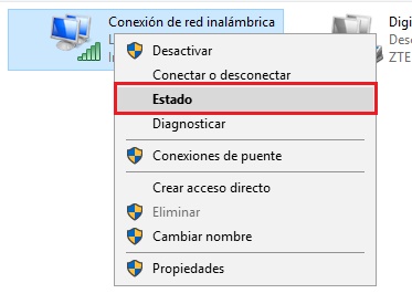 Wireless network connection;  Condition