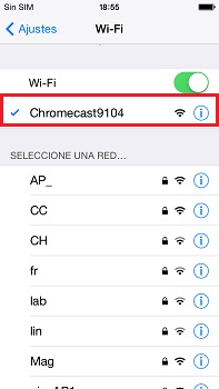 Configuración del Wi-Fi chromecast