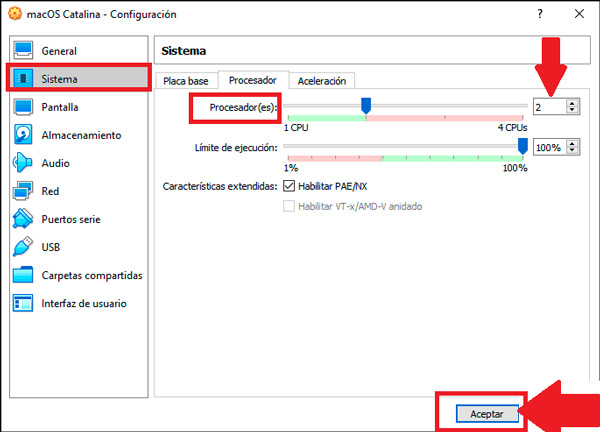 Configure the virtual machine in Windows 10 