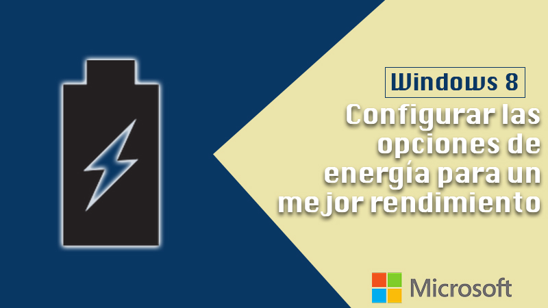 Configurar las opciones de energía para un mejor rendimiento en Windows 8