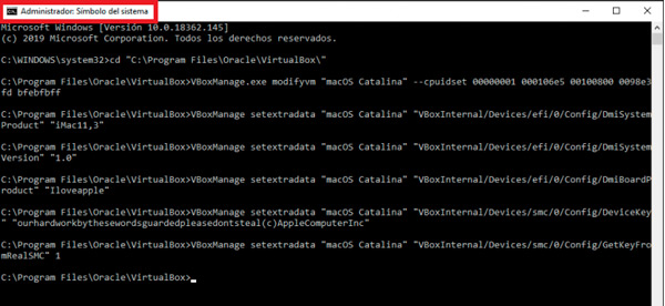 Configurar macOS Catalina en Windows 10 