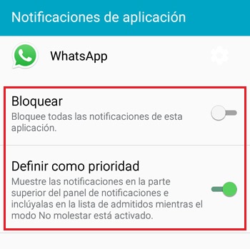 Configurar notificaciones de apps individuales Android