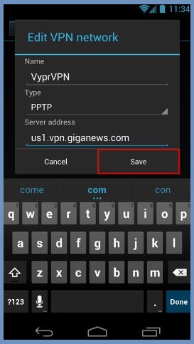 Configurar nuevo VPN