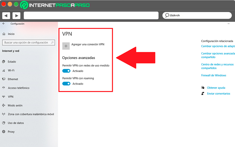 Configurar una Proxy o una VPN
