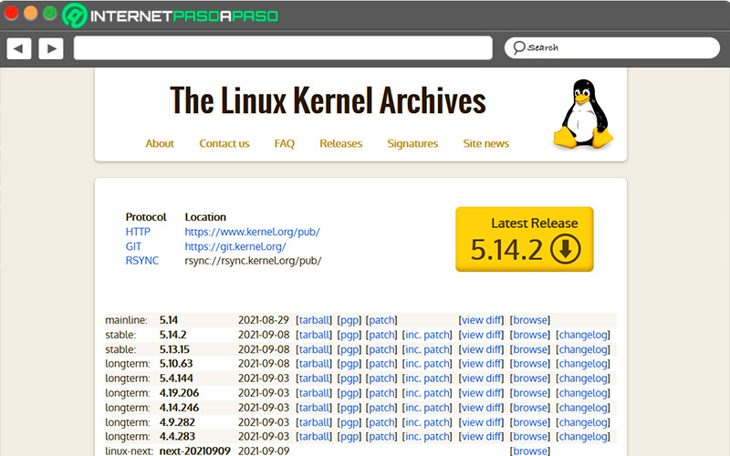 Consigue todos los archivos de Kernel de Linux