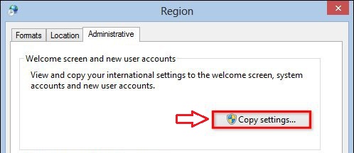 Copy settings on welcome screen and new user accounts