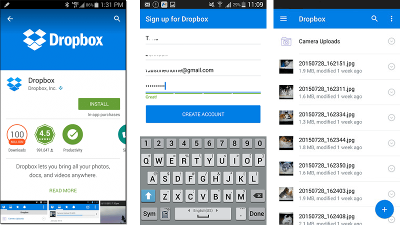 Crear cuenta dropbox celular android iphone paso a paso