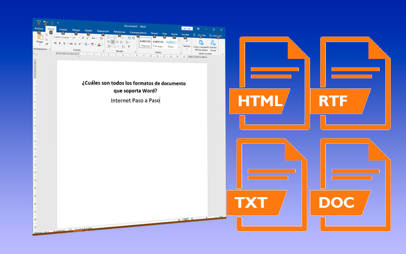 What are all the document formats that Word supports?