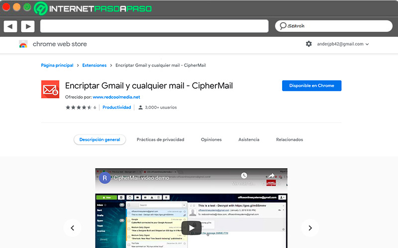 CypherMail en Chrome