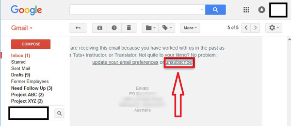 ¿Cómo bloquear los correos SPAM para que no me molesten más y anular la suscripción?