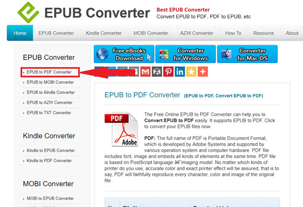 ¿Cómo convertir un archivo en EPUB a formato PDF?