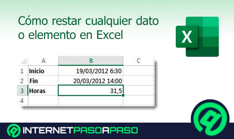 Cómo restar cualquier dato o elemento en una hoja de cálculo de Microsoft Excel