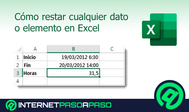 Cómo restar cualquier dato o elemento en una hoja de cálculo de Microsoft Excel