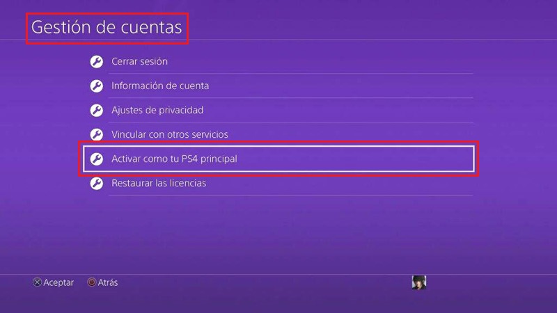Dar de baja cuenta PSN desde la PS4