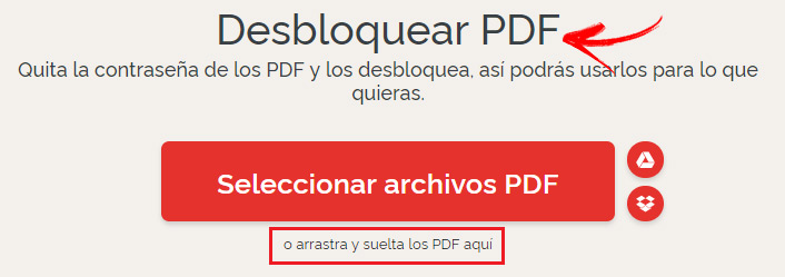 Desbloquear PDF con iLovePDF