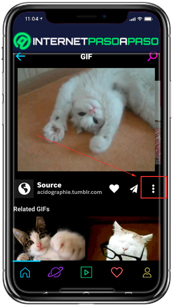 Descargar un GIF de Giphy en el móvil