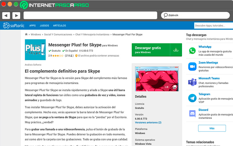 Descargar Messenger Plus para Skype