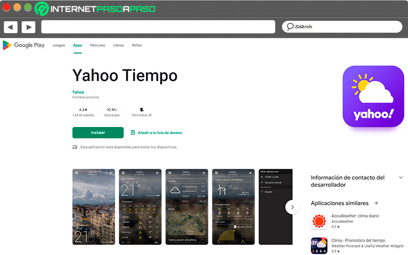 Descargar Yahoo Tiempo