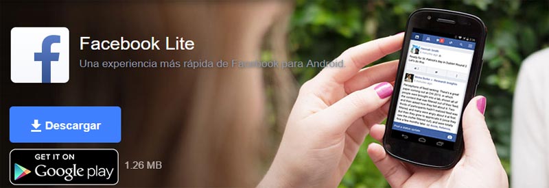 Descargar actualizar APK Facebook Lite Android