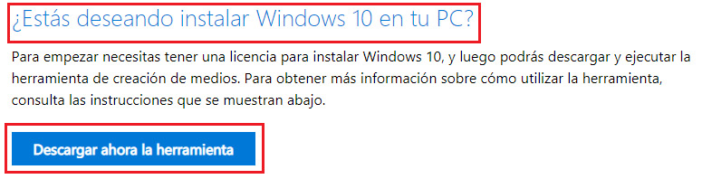 Descargar herramienta instalacion Windows 10 gratis 