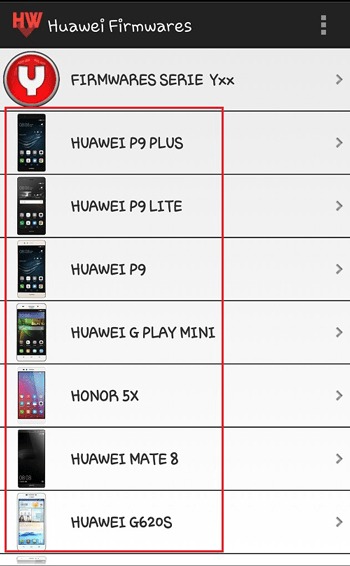 Descargar instalar Huawei Firmware para Android