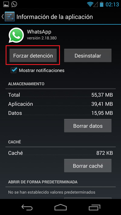 Disconnect and force stop Whatsapp