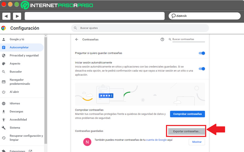 Descubre cómo exportar todas las contraseñas guardadas en tu Google Chrome