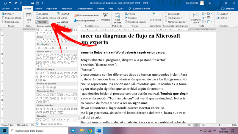Pasos para hacer un diagrama de flujo en Microsoft Word como un experto