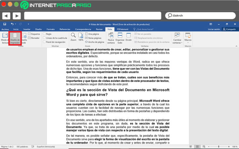 Vistas del Documento en Word 】¿Qué Son? + Lista 2025