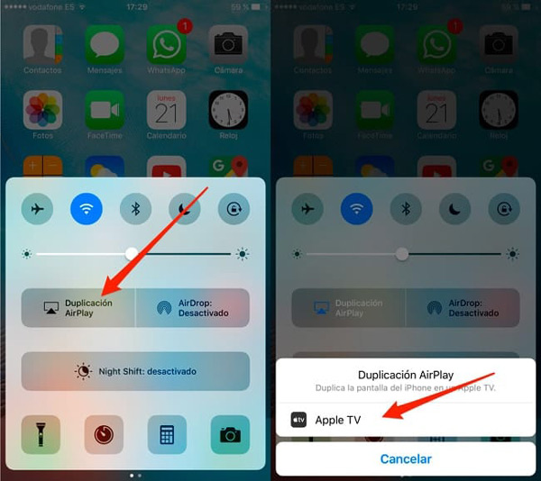 Duplicar pantalla iPhone con Airplay