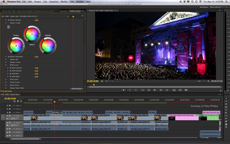 Video editing with Adobe Premiere Pro