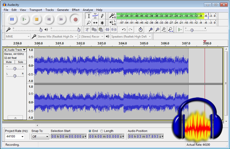 Editor audio Audacity Windows