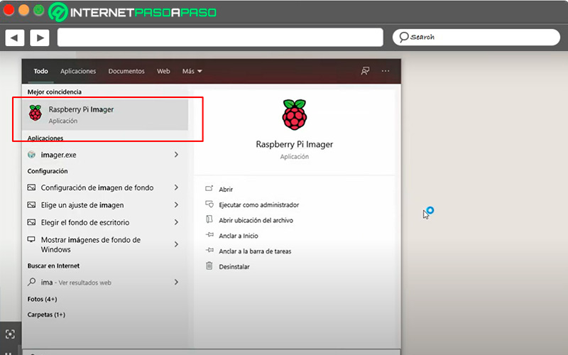 Ejecutar Raspberry Pi Imager