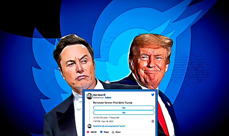 Elon Musk le devuelve el acceso a Twitter a Donald Trump luego de hacer una encuesta con los usuarios