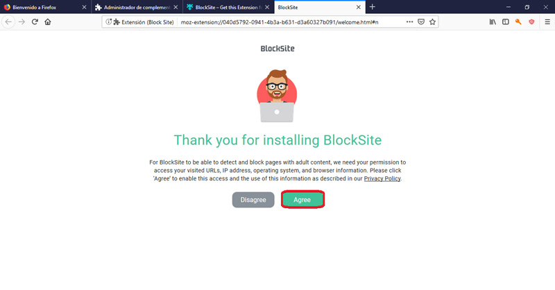 Empleando BlockSite en plataformas de escritorio