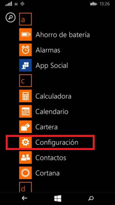 En Windows Phone